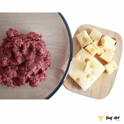 Viande hachée au fromage-beef art